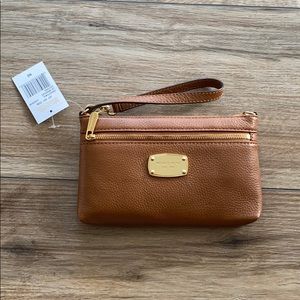 NWT- Michael Kors Wristlet- Camel